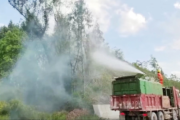 镇广高速通广段 CLM1 项目快速处置山火险情 筑牢安全防线